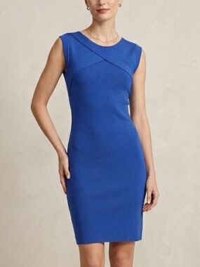 XS Mango Cocktail Length Blue Dress